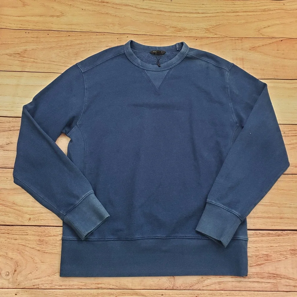 Banana Republic Mens Sweatshirt Medium Blue Pullover‎ Crew Neck Casual NEW